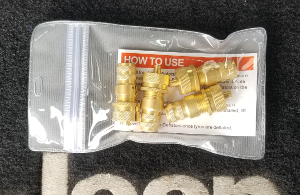 Brass Automatic Tire Deflators that come with the Offroad Air Buddy Kit